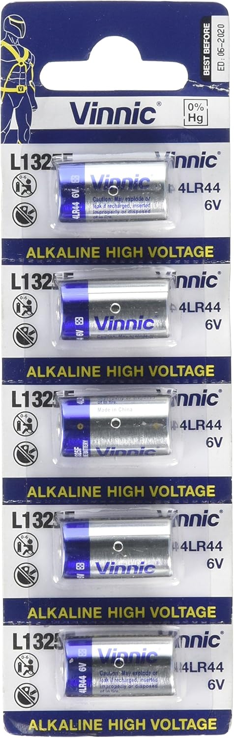 A28PX 5 pcs 6V Replacement Alkaline Batteries (L1325, 4LR44)...