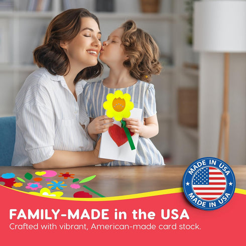 280 Pieces of DIY Flower Cutouts with IDEA Guide - 2-Sided Punch Out Tulips, Daisies, Daffodils, Flowers Ideal for Spring Craft Projects, and Moth...