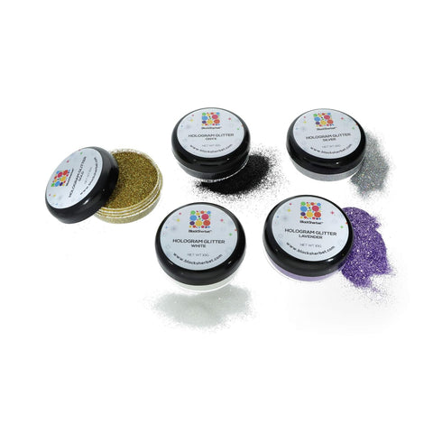 BlackSherbet Hologram Glitter (10 grams) for Gourmet Dessert, Cakes, Cupcakes, Decorating, Cookies, Cake Pops, Fondant (Silver)...