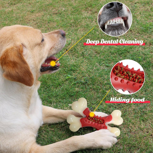 Beef Flavor Durable Nylon Bone Dog Toy for Medium and Large Breeds (Brown)...