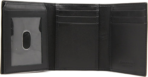 RFID Safe Men L-Fold Trifold Leather Wallet Hipster Key Holder Zip Bill Slot in Gift Pouch (Black 53-35 NON RFID)...