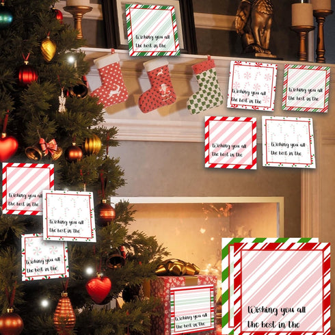 9 Pieces Christmas Candy Sticky Notes 3x3 Inch Cute Christmas Candy Note Pads Adesive Winter Candy Memo Notes for School Office Home Supplies Stud...