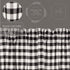 VHC Brands Annie Buffalo Check Cotton Farmhouse Kitchen Curtains Rod Pocket 16x72 Valance, Black...