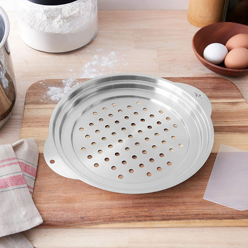 Spaetzle Lid and Scraper, Stainless-Steel Dumpling Maker and Spaetzle Noodle Maker...