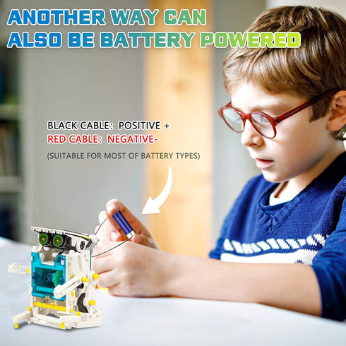 STEM 13-in-1 Solar Power Robots Creation Toy, Educational Experiment DIY Robotics Kit, Science Toy Solar Powered Building Robotics Set Age 8-12 fo...
