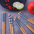 Antner 10 Pairs Natural Bamboo Chopsticks Japanese Style Reusable Chop Sticks, Dishwasher Safe Chopstick Set, 8.8 Inch/22.5cm...