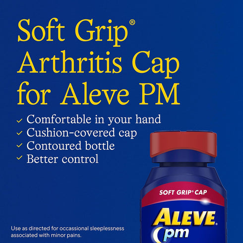 Aleve PM Sleep Aid Plus Pain Reliever Caplets, Naproxen Sodium & Diphenhydramine HCl, Pain Reliever, Nighttime Pain Relief, 120 Count...