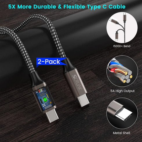 S23 S24 Ultra Charger Type C, SCRUAK 45W PPS Super Fast USB-C Wall/Car Charger for Samsung Galaxy S24 Ultra/S24+/S24/S23 Ultra/S23+/S23/S22/S20/No...