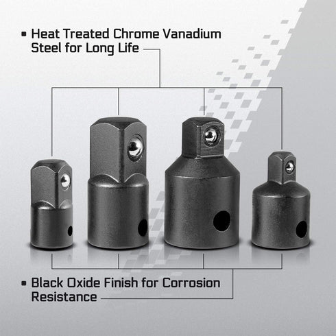 CARBYNE Impact Socket Adapter Set, 4 Piece - Ratchet Adapter for Impact Wrench. Impact Adapter & Socket Adapters • From a Family-Run Tool Company ...