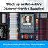 Art-N-Fly Black Sketch Pad Mini 5.5x8.5" 2 Pack - Black Paper Sketchbook for Drawings, Perforated Edge on Spiral 100 Sheets Total - Art Sketch Boo...
