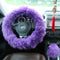 Ogrmar Winter Warm Faux Wool Steering Wheel Cover with Handbrake Cover & Gear Shift Cover for 14.96" X 14.96" Steeling Wheel in Diameter 1 Set 3 P...