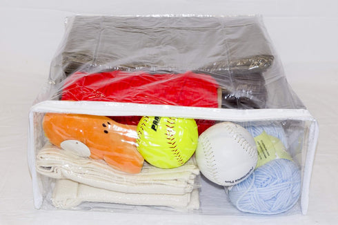5-Pack Clear Vinyl Zippered Storage Bags 15 x 18 x 6 Inch...