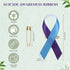 Hanaive 300 Pcs Suicide Prevention Awareness Purple Blue Ribbons Pins Wired Fabric Ribbons with Safety Pins Lapel Pin Satin Ribbon for Charity Pub...
