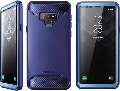 Clayco Compatible with Case for Samsung Galaxy Note 9 (2018 Release) 5G 360 Degree Mobile Phone Case Rugged Protective Bumper Case Full Cover with...