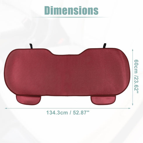 X AUTOHAUX Car Back Seat Cushion Wine Red Breathable PU Leather Universal Car Interior Seat Protector Mat Pad Fit Most Car Truck SUV & Van...