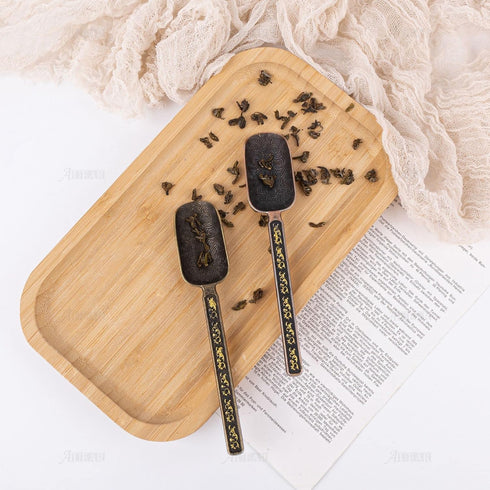 AUEAR, 2 Pack Vintage Loose Leaf Tea Scoops Coffee Scooper Copper Metal Measuring Shovel Spoons...