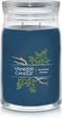 Yankee Candle Bayside Cedar Scented, Signature 20oz Large Jar 2-Wick Candle, Over 60 Hours of Burn Time...