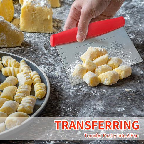 ALLTOP Pastry Blender & Bench Scraper Set - Premium Kitchen Baking Essential Tools for Cake and Bread Making - Stainless Steel Dough Scraper&Butte...