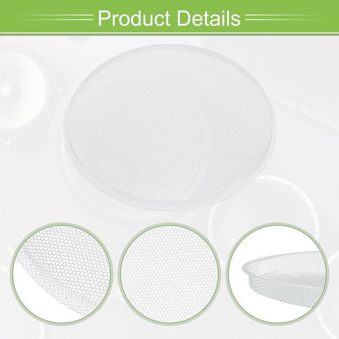 ACROPIX Universal 7 Inch Speaker Grills Mesh for Audio Subwoofer 183x193x11mm Grille without Frame White - Pack of 4...