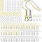 Hypoallergenic Earring Hooks 150 PCS/75 Pairs, Silver Plated Ear Wires Fish Hooks,500pcs Earring Making Kit with Jump Rings and Clear Silicone Ear...