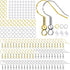 Hypoallergenic Earring Hooks 150 PCS/75 Pairs, Silver Plated Ear Wires Fish Hooks,500pcs Earring Making Kit with Jump Rings and Clear Silicone Ear...