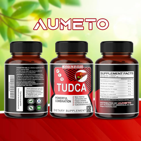 TUDCA Supplement (Tauroursodeoxycholic Acid) with Milk Thistle, Artichoke, Panax Ginseng, Astragalus - Bile Flow & Digestion Support (90 Count (pa...