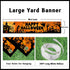 Avezano Happy Halloween Banner Large 98.4 x19.6 Inch Yard Sign Banner Black and Orange Halloween Party Decorations Welcome Hanging Flag Outdoor Fe...