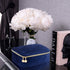 KOPY Velvet Makeup Bag for Women, Large and Classy Makeup Organizer, Make Up Travel Toiletry Bag Portable With Handle (Navy)...
