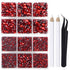 LPBeads 6400 Pieces Hotfix Rhinestones Siam Flat Back 5 Mixed Sizes Crystal Round Glass Gems with Tweezers and Picking Rhinestones Pen...