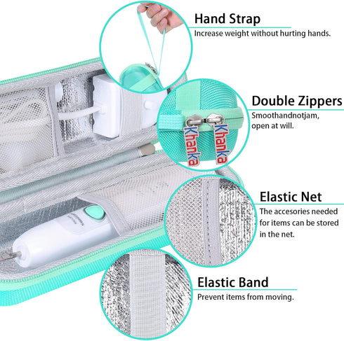 khanka Hard Electric Toothbrush Travel Case with 2 Pack Toothpaste Cap, Compatible with Philips Sonicare ProtectiveClean 4100 5100 5300 6100 6500,...