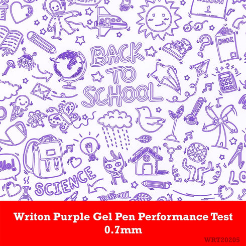 Writon Retractable Gel Pens, Comfort Barrel, 0.7mm Fine Point, Purple Ink, 12 Pack...