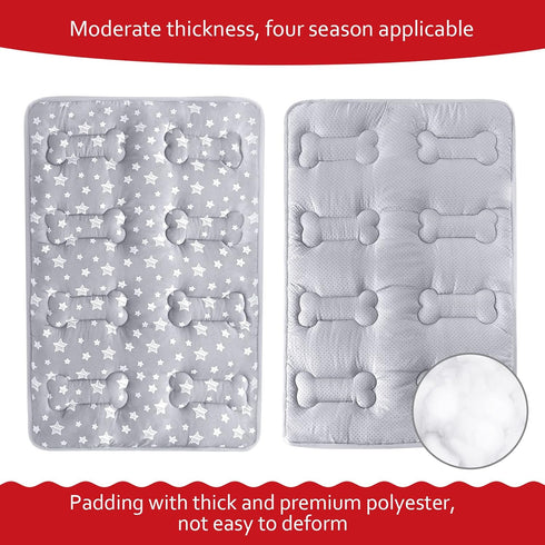 Dog Crate Mat (30" X 19"), Soft Dog Bed Mat with Cute Prints, Personalized Dog Crate Pad, Anti-Slip Bottom, Machine Washable Kennel Pad...