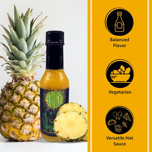 Splintered Sauce Lu'Au Pohaku Hot Sauce -Tropical Fusion of Pineapple and Carolina Reaper - Exhilarating Flavor with Intense Heat - Perfect for Sp...