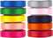 VATIN Solid Color Double Sided Polyester Satin Ribbon 10 Colors 3/8" X 5 Yard Each Total 50 Yds Per Package Ribbon Set, Perfect for Gift Wrapping,...