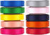 VATIN Solid Color Double Sided Polyester Satin Ribbon 10 Colors 3/8" X 5 Yard Each Total 50 Yds Per Package Ribbon Set, Perfect for Gift Wrapping,...