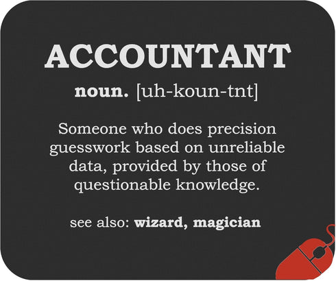 Funny Accounting Mousepad Accountants Mouse Pad - Accountant Definition Meaning Profession Mousemat 9.2 Inch Mouse Mats T-Shirt Gag...
