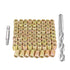 80 Pieces 1/4"-20 Flush Nut Inserts Wood Bolt Furniture Headless Screw in Nut Threaded Fastener Connector for Wood Furniture Assortment (1/4"-20 x...