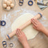 Adjustable Wood Rolling Pin with Thickness Rings for Baking -Non Stick Wooden Dough Roller Pin with Spacer Bands for Cookie,Pie Crust, Pastry Fond...
