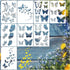 Butterfly Stencils for Painting Wood A4 Butterfly Stencil Paint Stencils for Painting on Wood Burning Art Craft Canvas Furniture Wall (8 butterfly...