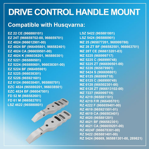 576452801 Drive Control Mount, 2 Pack Handle Mount Drive Control Compatible with Husqvarna Zero Turn Mower RZ5424 MZ6128 EZ4824 & More Craftsman L...