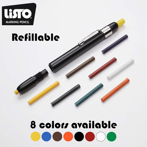 Listo 162 Marking Pencils Refill - Box of 72, Grease Pencils/China Marking Pencils/Wax Pencils - Made in USA (Blue)...