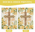 Spring Summer I Am The Resurrection and The Life Decorative Garden Flag, Easter Religious Cross Yellow Flower Yard Outside Decorations, Christian ...