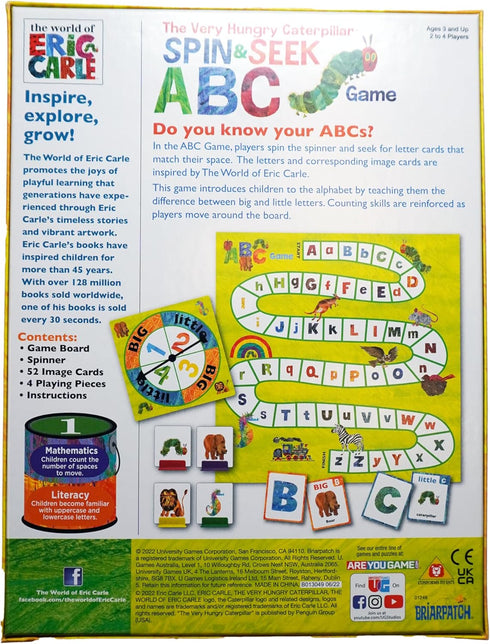 Briarpatch | The Very Hungry Caterpillar Spin & Seek ABC Game, Ages 3+...