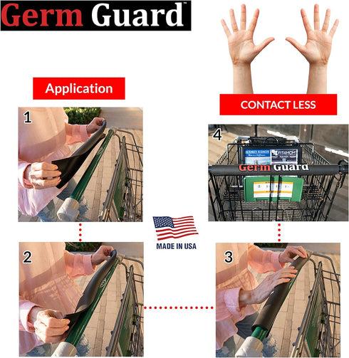 dbest products Germ Guard Contactless Supermarket Shopping Cart Handle Cover Protection Prevents The Spread Glove Alternative PPE, Black
