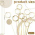 Hotop 30 Pcs Floral Card Holder Pick Metal Wire Flower Place Card Stick 13.4 in Picture Photo Memo Holder Round Floral Gift Stick Clip for Centerp...