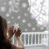 pinkblume 72pcs Iridescent White 3D Snowflake Wall Stickers Holographic Snowflakes Wall Decals for Winter Wonderland Christmas Frozen Nursery Xmas...