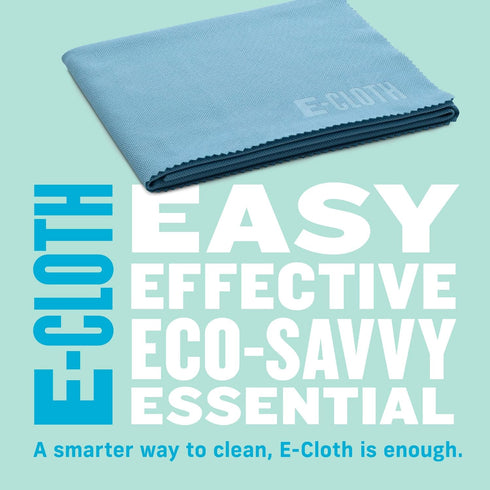 E-Cloth 4-Pack Glass Polishing Cloth - Sustainable Microfiber Glass Cleaning Cloth Set, Window and Mirror Cleaner Wipes, Washable and Reusable, 10...