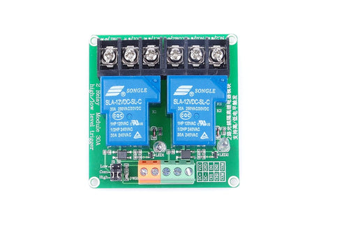 DC 12V 30A 2-Channel Relay Module High Or Low Level Triggering with Optocoupler Isolation Load 30A DC 30V AC 250V for PLC Automation Control, Indu...