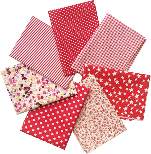 Misscrafts 7pcs 50 x 50cm Cotton Fabric DIY Making Supplies Craft Patchwork Fabric Bundle Fat Quarter Pre-Cut Quilt Squares for DIY Sewing Scrapbo...