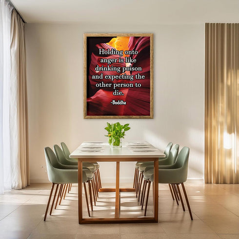 Posterizer 1 pcs-Holding Into Anger Is Like Drinking Poison-Buddha-Quotes-Motivational & Inspirational Art-Gift For Buddhism Meditation philosophy...